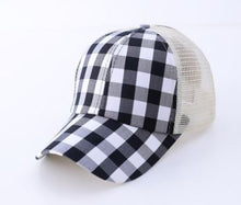 Load image into Gallery viewer, Messy Bun Snapback Trucker Cap (colors available)