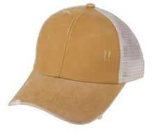 Load image into Gallery viewer, Messy Bun Snapback Trucker Cap (colors available)