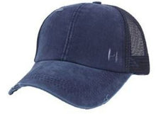 Load image into Gallery viewer, Messy Bun Snapback Trucker Cap (colors available)