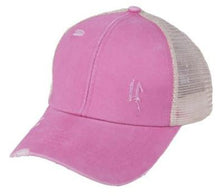 Load image into Gallery viewer, Messy Bun Snapback Trucker Cap (colors available)