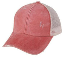 Load image into Gallery viewer, Messy Bun Snapback Trucker Cap (colors available)