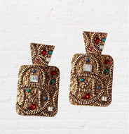 Bejeweled Statement Drop Earrings