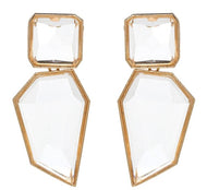 Geometric Acrylic Statement Drop Earrings