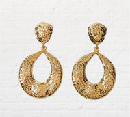 Hammered Drop Earrings