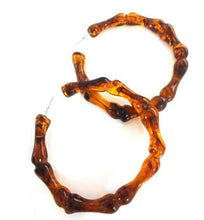 Load image into Gallery viewer, Amber Bamboo Earrings
