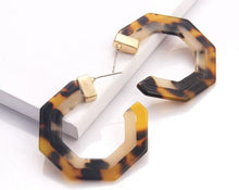 Load image into Gallery viewer, Polygon Hoop Earrings (colors available)
